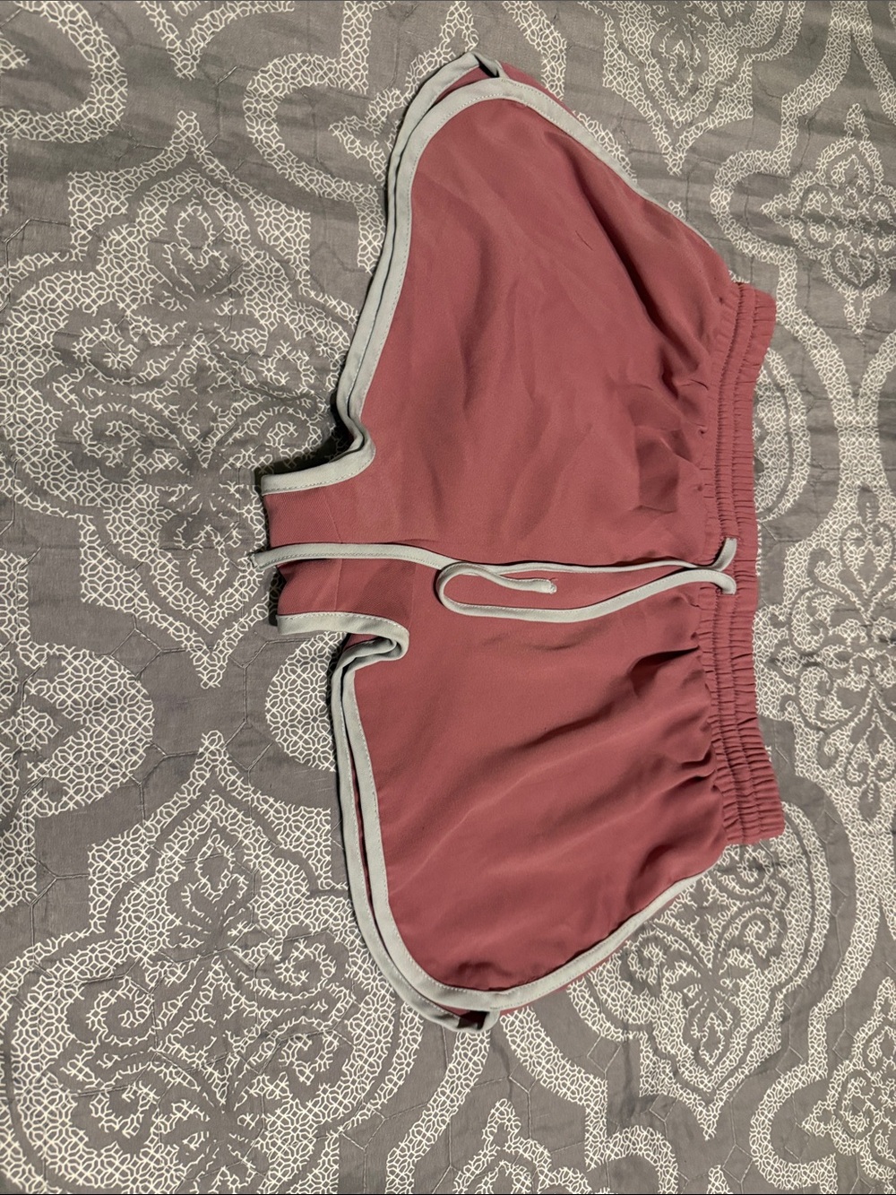 Forever 21 Rose Pink Athletic Drawstring Shorts with Contrast Trim